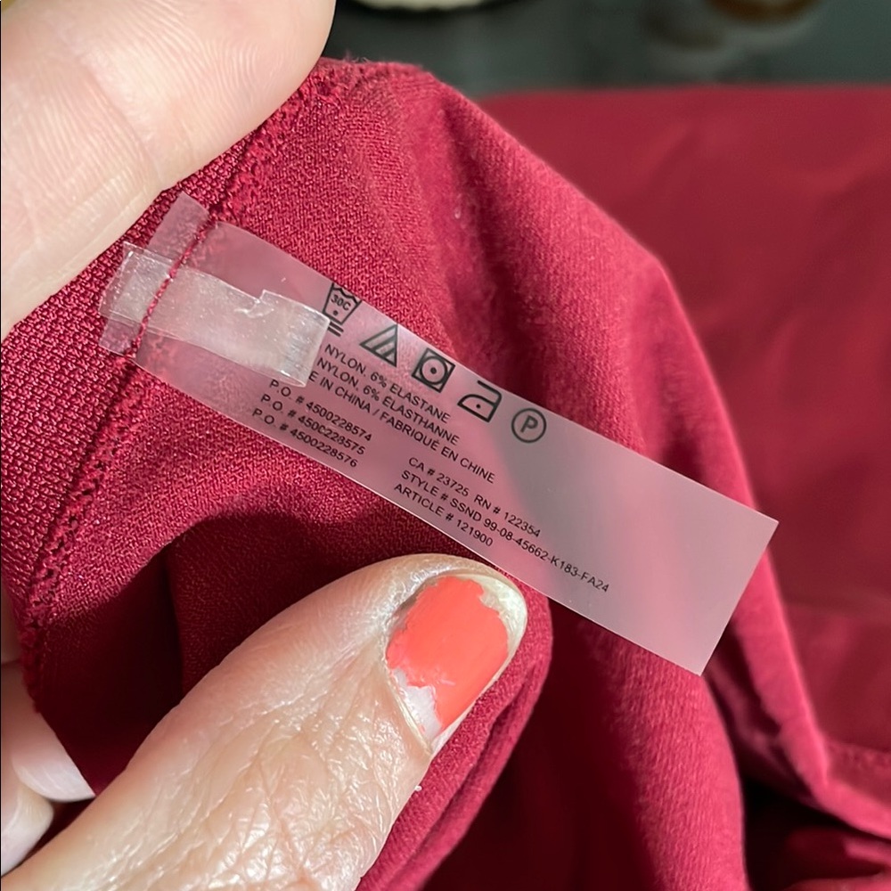 Aritzia Seemless Strapless wine midi Dress-Shapewear - Picture 3 of 8